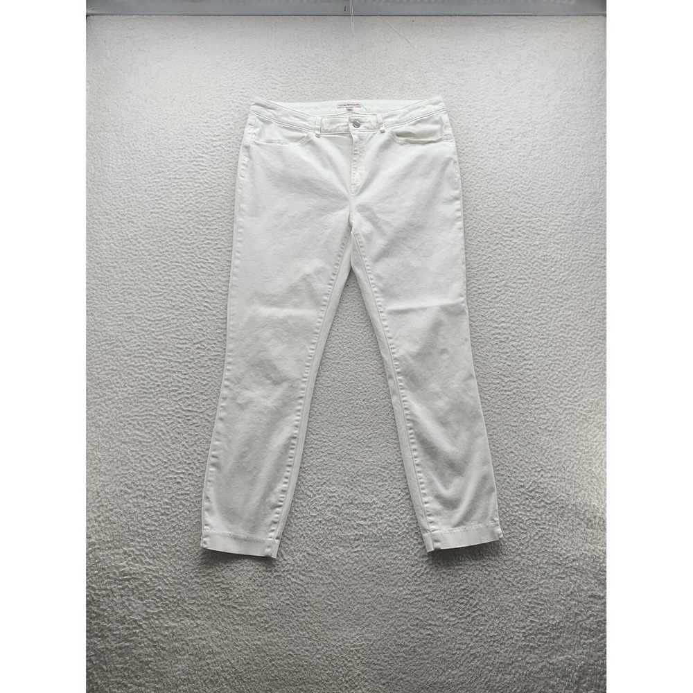 Peter Millar Skinny Ankle Pants Womens Size 10 (33x27) White Golf Tapered Chino